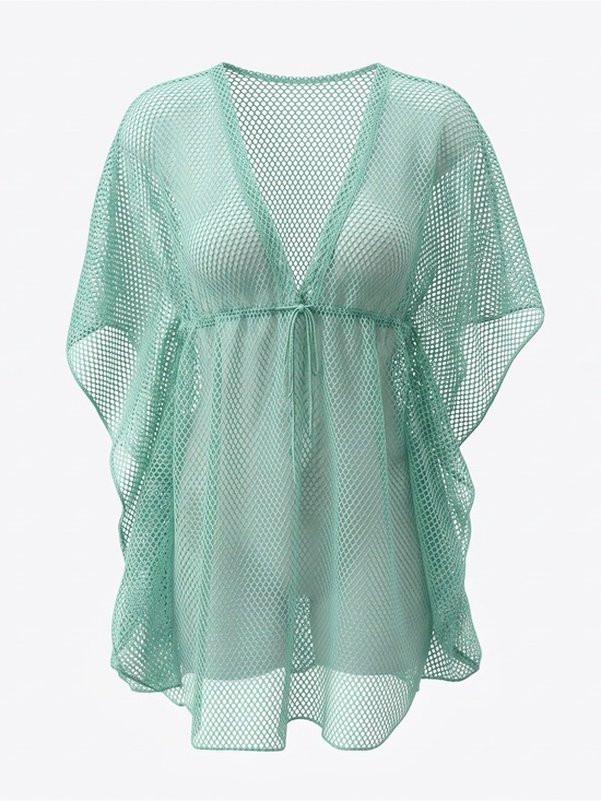 Elan Other - Elan Beach Turquoise Green Netted Mesh Beach Coverup Size Small